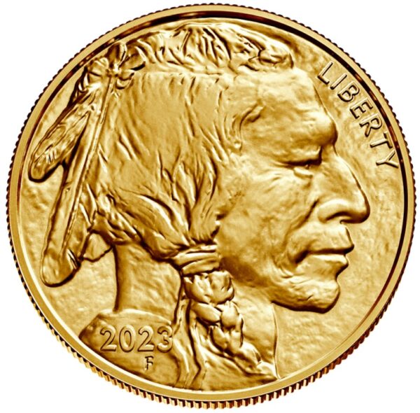 Złota moneta 1 oz Amerykański Bizon 2023 awers