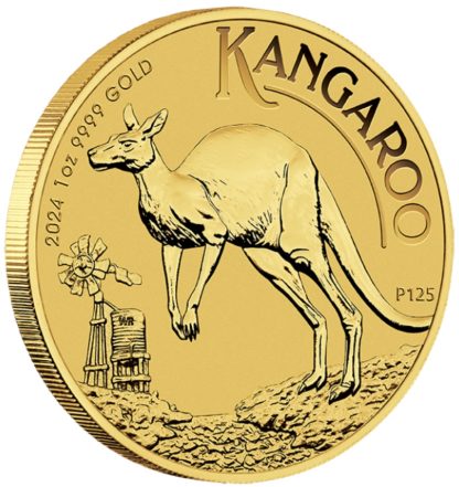 Złota moneta 1 oz Australijski Kangur 2024 rant