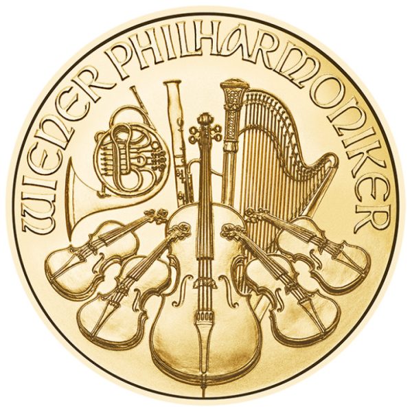 Złota moneta 1 oz Wiedeńscy Filharmonicy 2024 rewers