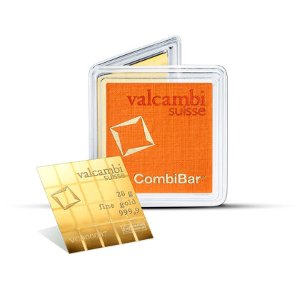 Złota sztabka Valcambi CombiBar 20 x 1 g blister - GoldBroker.pl