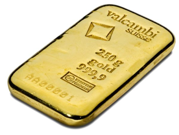 Sztabka złota Valcambi 250 g odlewana - GoldBroker.pl