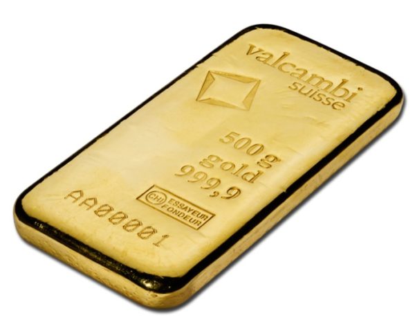 Sztabka złota Valcambi 500 g odlewana - GoldBroker.pl