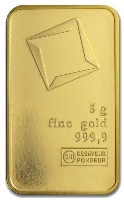 Sztabka złota Valcambi 5 g awers - GoldBroker.pl