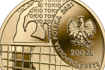 200 zł złota moneta Reprezentacja Olimpijska Tokio 2021 detal awers - GoldBroker.pl
