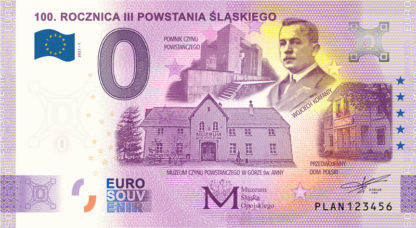 0 euro 100 rocznica Powstania Śląskiego banknot awers - GoldBroker.pl
