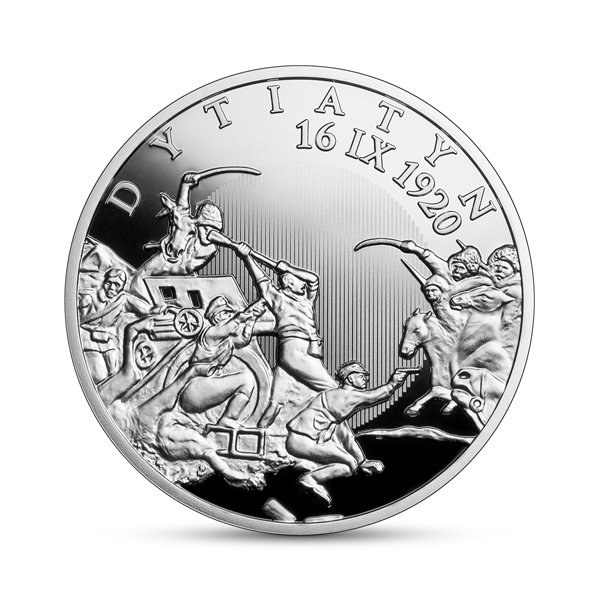 Srebrna moneta Polskie Termopile – Dytiatyn rewers
