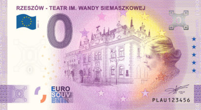 0 euro Teatr im. Wandy Siemaszkowej w Rzeszowie banknot pamiątkowy - GoldBroker.pl