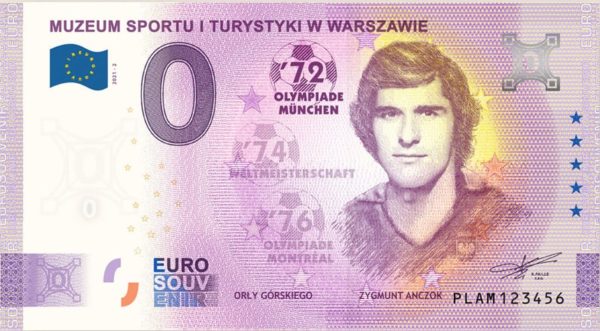 0 euro Zygmunt Anczok Orły Górskiego banknot awers - GoldBroker.pl