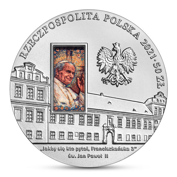 50 zł Pałac Biskupi w Krakowie srebrna moneta awers - GoldBroker.pl