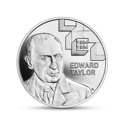 Srebrna moneta Wielcy polscy ekonomiści Edward Taylor awers - GoldBroker.pl