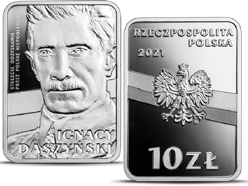 Srebrna moneta 10 zł i złota moneta 100 zł „Ignacy Daszyński” - GoldBroker.pl