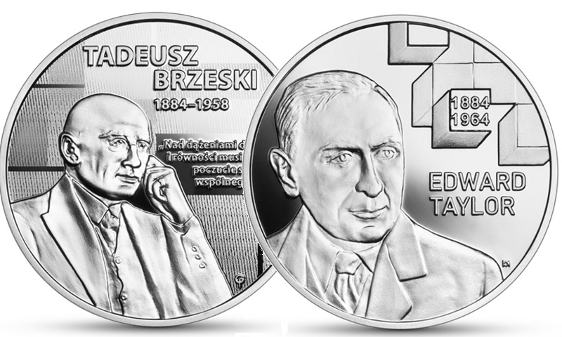Monety o nominale 10 zł z serii „Wielcy polscy ekonomiści” – „Edward Taylor” i „Tadeusz Brzeski” - GoldBroker.pl