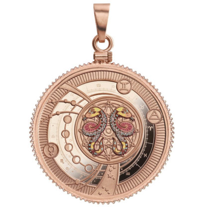 Srebrna moneta (różowe złoto) Znaki zodiaku: Bliźnięta rewers - GoldBroker.pl