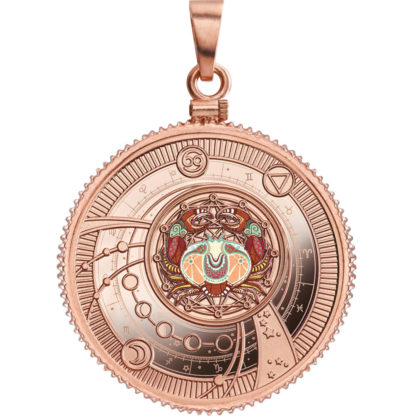 Srebrna moneta (różowe złoto) Znaki zodiaku: Rak rewers - GoldBroker.pl