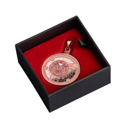 Srebrna moneta (różowe złoto) Znaki zodiaku: Waga pudełko zawartość - GoldBroker.pl