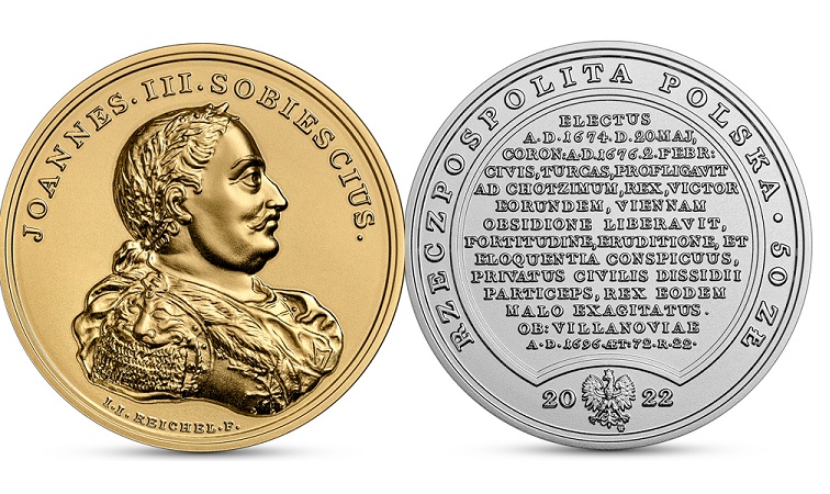 Srebrna moneta 50 zł Jan III Sobieski i złota moneta 500 zł Jan III Sobieski - GoldBroker.pl