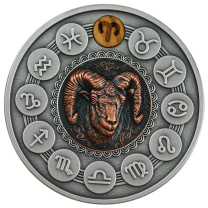 Srebrna moneta Znak Zodiaku: Baran rewers - GoldBroker.pl