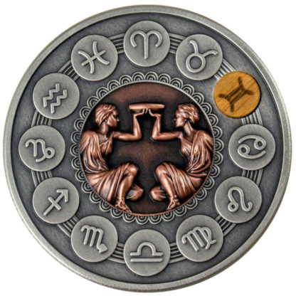 Srebrna moneta Znaki Zodiaku: Bliźnięta rewers - GoldBroker.pl