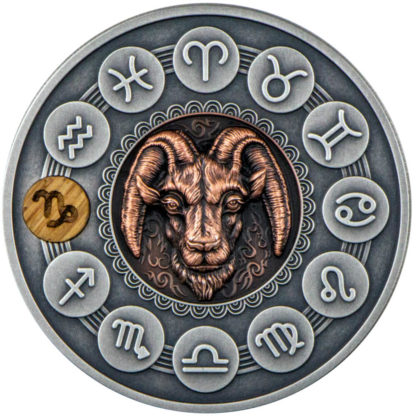 Srebrna moneta Znaki Zodiaku: Koziorożec rewers - GoldBroker.pl