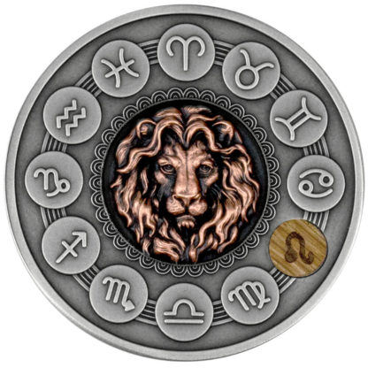Srebrna moneta Znaki Zodiaku: Lew rewers - GoldBroker.pl