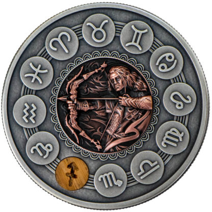 Srebrna moneta Znaki Zodiaku: Strzelec rewers - GoldBroker.pl