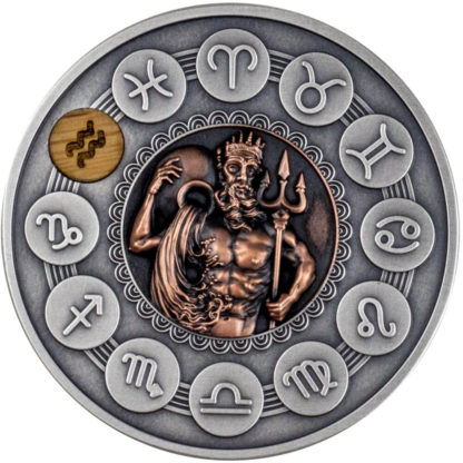 Srebrna moneta Znaki Zodiaku: Wodnik rewers - GoldBroker.pl