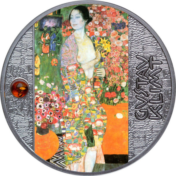 Srebrna moneta Gustav Klimt, Tancerka rewers - GoldBroker.pl