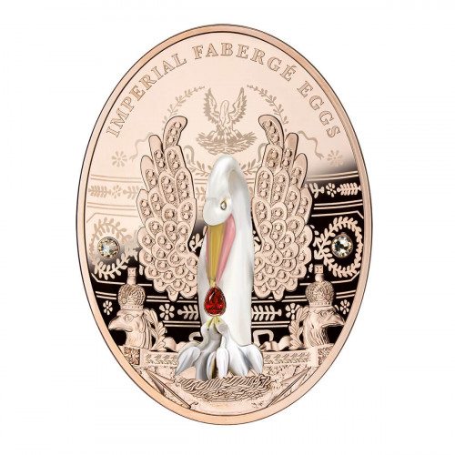 Srebrna moneta Jajo pelikanowe, Seria: Jaja Faberge rewers - GoldBroker.pl