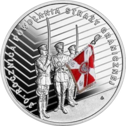 Srebrna moneta 30. rocznica powołania Straży Granicznej rewers - GoldBroker.pl