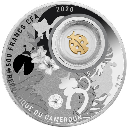 Srebrna moneta Biedronka, Seria: Lucky Coins awers - GoldBroker.pl