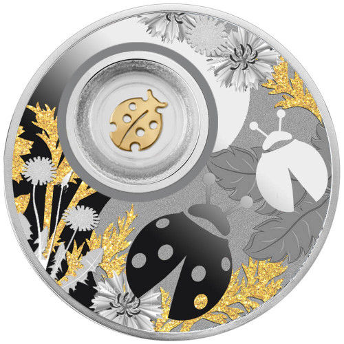Srebrna moneta Biedronka, Seria: Lucky Coins rewers - GoldBroker.pl