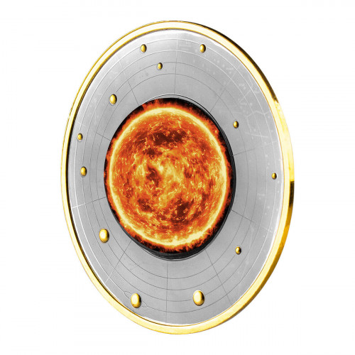 Srebrna moneta Słońce Seria: Układ słoneczny profil - GoldBroker.pl