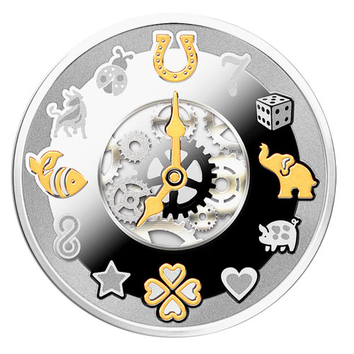 Srebrna moneta Lucky Hours rewers - GoldBroker.pl