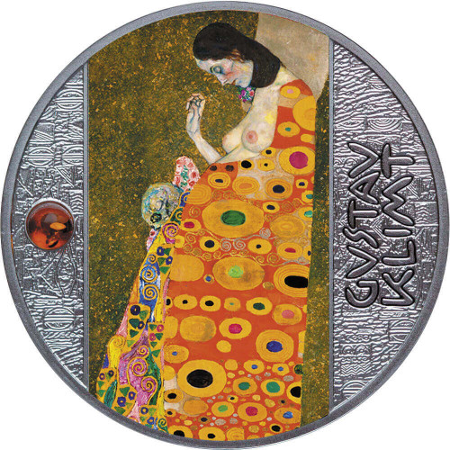 Srebrna moneta Gustav Klimt Nadzieja II rewers - GoldBroker.pl