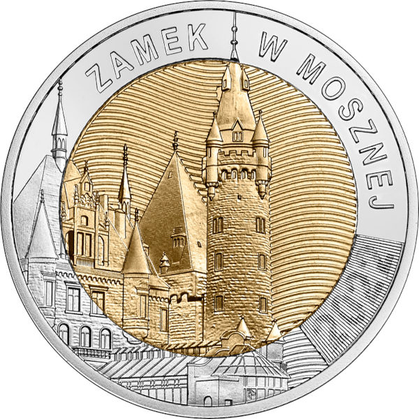 Monet obiegowa 5 zł Odkryj Polskę - Zamek w Mosznej rewers - GoldBroker.pl