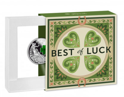 Srebrna moneta Best of Luck etui - GoldBroker.pl
