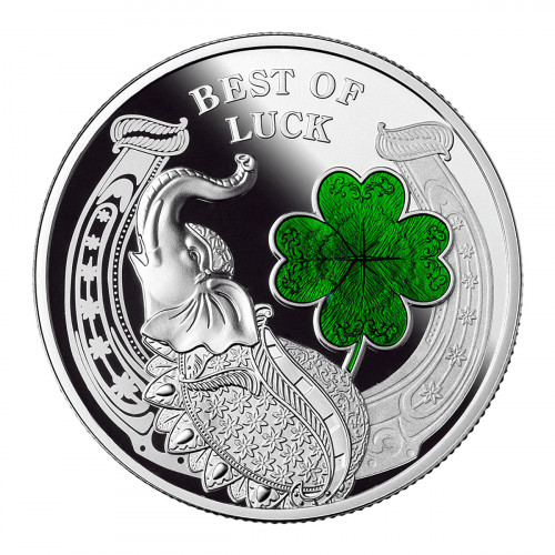 Srebrna moneta Best of Luck rewers - GoldBroker.pl