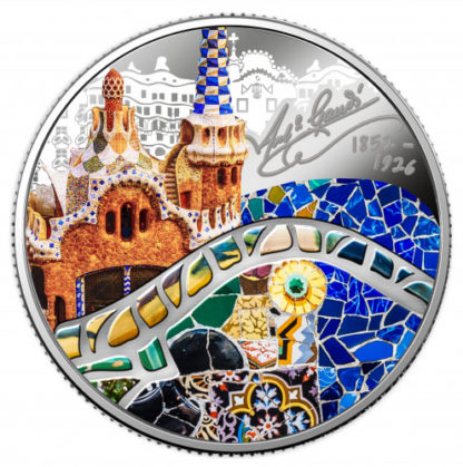 Srebrna moneta Kolorowy świat Gaudiego rewers - GoldBroker.pl