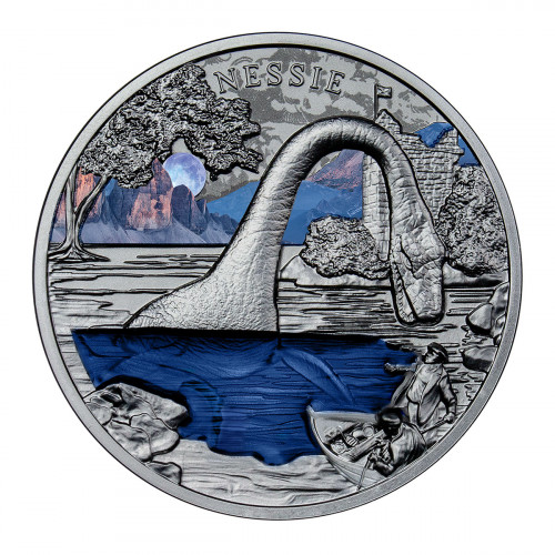Srebrna moneta 2$ Nessie rewers - GoldBroker.pl