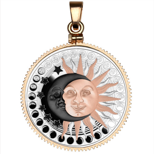 Srebrna moneta Słońce i Księżyc rewers - GoldBroker.pl