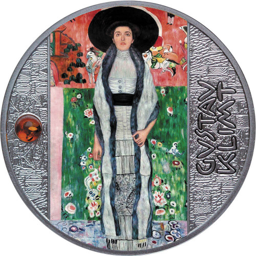 Srebrna moneta 500 cfa Gustav Klimt Portret Adel Bloch-Bauer rewers - GoldBroker.pl