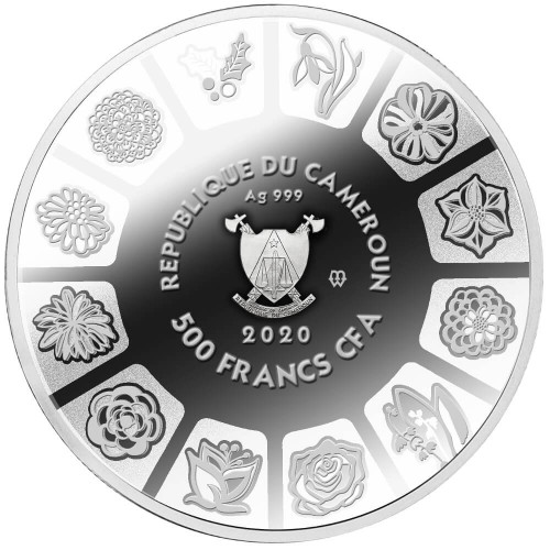 Srebrna moneta 500 CFA Bratek Seria: Mowa Kwiatów awers - GoldBroker.pl