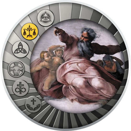 Srebrna moneta 500 CFA Bóg jest sędzią sprawiedliwym, Seria: Główne prawdy wiary rewers - GoldBroker.pl
