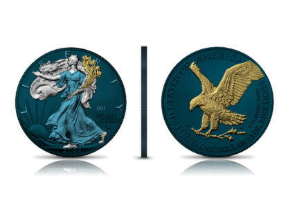 Srebrna moneta Amerykański Orzeł Spece Metals III brzeg - GoldBroker.pl