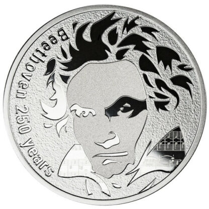 Srebrna moneta Beethoven 250 lat rewers - GoldBroker.pl