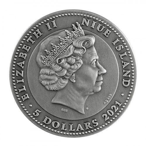 Srebrna moneta 5$ Skarbek - Duch Kopalni awers - GoldBroker.pl