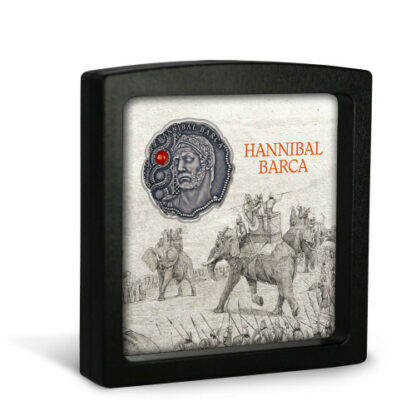 Srebrna moneta 500 CFA Hannibal Barca ramka - GoldBroker.pl