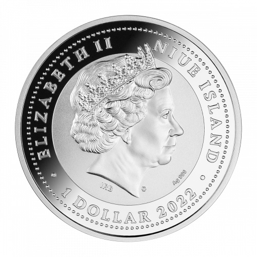 Srebrna moneta 1$ Drzewko szczęścia koralowe awers - GoldBroker.pl