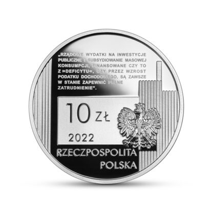 Srebrna moneta 10 zł Michał Kalecki awers - GoldBroker.pl