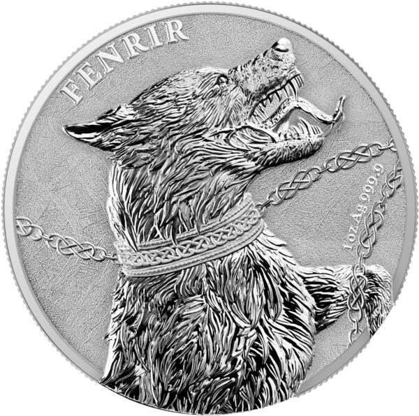 Srebrna moneta 1 oz Fenrir awers - GoldBroker.pl